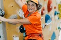 Angela Geiger (Herzogsägmühler Werkstätten) bei den Kletter-Wettbewerben (Bild: SOBY/ Carina Pilz)