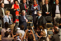21.05.2012 - Bundespräsident Joachim Gauck ist von der Stimmung in der Olympiahalle scheinbar sehr gerührt. Foto: SOD/Stefan Holtzem