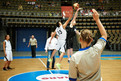 Basketball-Finale Unified Herren: Bruckberg gegen Stuttgart, Schiedsrichterin Julia Pfeiffer, Burak Altin (Nr. 15) Foto: ADAC/Tom Gonsior