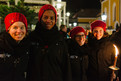 Johanna Heins, Ann-Kathrin Robinson, Monika Mühlegg und Lydia Wieser hatten viel Spaß bei der Fackelwanderung durch Schladming. (Foto: SOD/Jörg Brüggemann OSTKREUZ)