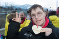 Jörg Trute hat beim Host Town Programm ein "Willkommens-Herz" von Schladming erhalten. (Foto: SOD/Luca Siermann)