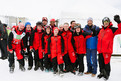 Das Ski Alpin-Team freut sich über den Besuch des ehemaligen österreichischen Skirennläufers Benjamin Raich. (Foto: SOD/Jörg Brüggemann OSTKREUZ)