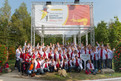 Abschlussfoto der Deutschen Delegation vor der Special Olympics Flamme. (Foto: Luca Siermann)
