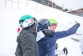 Trainingsstunde am Jenner mit Hilde Gerg für Special Olympics Ski Alpin Athleten in Vorbereitung auf die Nationalen Winterspiele 2020 im Berchtesgadener Land: Hilde Gerg macht ein Selfie von sich, Florian Arnold und weiteren Athleten. Foto: Sepp Wurm