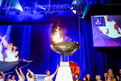 Die Special Olympics Flamme brennt nun im ISS Dome. (Foto: SOD/Andreas Endermann)