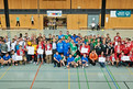 Ein tolles Gruppenbild der Handballer. Mit im Bild: Bernhard Bauer (DHB Präsident), Georg Clarke (DHB Vize-Präsident), Heinz Volkhausen (Westfälischer Handball Verband). (Foto: SOD/Tom Gonsior)