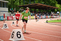 Start zum 400-m Lauf der Damen: Jaqueline Preuss (SV Nettlenburg/Allermöhe 1930 e.V.), dahinter auf Bahn 5 Olga Reiswich (Werraland Werkstätten e.V.). (Foto: SOD/Tom Gonsior)
