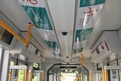 Auch der gesamte Innenraum der SOD-Straßenbahn ist mit Informationen zu Special Olympics Deutschland und den Special Olympics Düsseldorf 2014 versehen. (Foto: Rheinbahn)