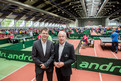 Die beiden Vertreter der Kooperationspartner bei den Tischtennis Wettbewerben. (Foto: SOD/Stefan Holtzem)