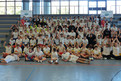 Gruppenbild der Special Olympics Athleten mit den Profis der ETB Wohnbau Baskets beim Athletenseminar in Essen. (Foto: SOD)
