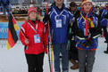 Auch die "Gesichter der Spiele" Lisa Schnitzer (links) und Stephan Holzmann (Mitte) waren unter den Athleten, die SOD beim Neujahrsspringen der Vierschanzentournee präsentierten. (Foto: SOD/Karl Wagner)