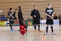 Auf dem Spielfeld das Team aus Sachsen-Anhalt mit ihrem Maskottchen. (Foto: SOD/Karl Wagner)