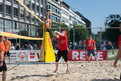 Mitten in der Innenstadt von Hannover finden die Beachvolleyball-Wettbewerbe statt. (Foto: SOD/Jörg Brüggemann OSTKREUZ)