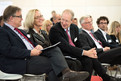 Gute Laune bei der Pressekonferenz. (vlnr) Hauke Jagau, Christiane Krajewski und Stefan Schostok. (Foto: Michael Löwa)