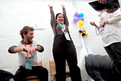 Bewegung mit Spaß: mit Freude dabei sind Michael Rehr und die Athletin Katharina Olinger. (Foto: SOD/Stephanie Reiner)