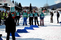 Die Athleten stehen am Start zum 400m Schneeschuhlauf. (Foto: SOD/Stephanie Reiner)