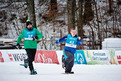 Harald Schmid (Integrativer SV SG Handicap Nördlingen e.V.) und Willi Eichhorst (Schule Am Knieberg) sind gleichauf beim 100 m Lauf. (Foto: SOD/Tom Gonsior)