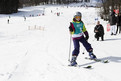 Ist zum Spaß mal vom Snowboard auf Ski umgestiegen: Nancy Oschmann vom Bodelschwingh-Hof Mechterstädt e.V. (Foto: SOD/Stefan Holtzem)