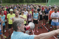 Leichtathletik, 10.000 m Lauf: Am Start im Sportforum der Universität Kiel. (Foto: SOD/Jörg Brüggemann OSTKREUZ)