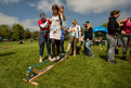 Beim Slacklining konnten die Teilnehmer ihr Gleichgewicht trainieren. (Foto: SOD/Jo Henker)