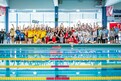 Gruppenfoto am Sonntagnachmittag: Das war das s.Oliver-Special Olympics Schwimmfest 2019 in Würzburg. Foto: SOD/Sascha Klahn