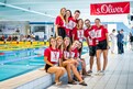 Gruppenfoto: Mitarbeiter von s.Oliver engagierten sich als Helfer und Helferinnen beim ersten s.Oliver-Special Olympics Schwimmfest 2019 in Würzburg. Foto: SOD/Sascha Klahn