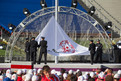 Immer wieder ein Gänsehaut-Moment: Das Einholen der Special Olympics Fahne. (Foto: SOD/ Luca Siermann)