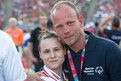 Schwimmer Benjamin Weese mit einer russischen Athletin. (Foto: SOD/ Luca Siermann)