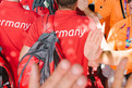 Auch Helfer der Special Olympics Wordl Games Los Angeles 2015 begrüßen die Athleten der Deutschen Delegation in Monterey Park. (Foto: SOD/Jörg Brüggemann (OSTKREUZ)