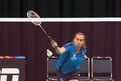 Melanie Büttgenbach bei ihrem Klassifizierungsspiel im Badminton. (Foto: SOD/Luca Siermann)