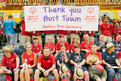 Das Unified Volleyball Team verabschiedet sich mit einem Banner von den Gastgebern der Host Town Städte. (Foto: SOD/Jörg Brüggemann (OSTKREUZ)