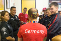 Die wohl ausgefallenste Frisur der Deutschen Delegation hat Volleyball-Coach Raphael Stäbler. (Foto: SOD/Luca Siermann)