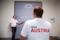 Heinrich Olsen und Johanna Pramsteller von Special Olympics Österreich fühlen sich Willkommen in Berlin. Foto: SOD / Annette Hauschild (OSTKREUZ)