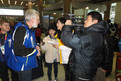 Christian Schirrmacher (Headcoach Floorhockey) bei der Ankunft am Flughafen in Seoul. Foto: SOD