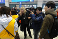 Südkoreanisches Fernsehen (KBS) empfängt die deutsche Delegation am Flughafen Seoul. Foto: SOD