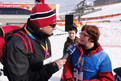 Taufig Khalil (BR) im Gespräch mit Snowboarderin Ramona Gallwitz. Foto: SOD