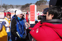 Interview mit Anton Grotz vor seinem 100m-Finallauf. Foto: SOD