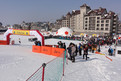 Blick auf den Zieleinlauf der Snowboard-Wettbewerbe in PyeongChang. Foto: SOD