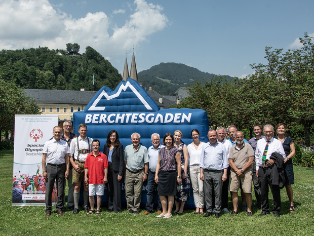 Das Kuratorium der Special Olympics Berchtesgaden 2020 nach seiner konstituierenden Sitzung am 27. Juni 2019 in Berchtesgaden. Foto: BGLT/Barbara Rasp 