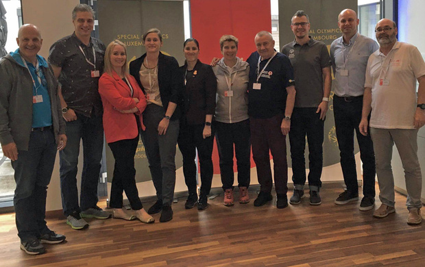 Europäische Sportkonferenz 2019 in Luxemburg: Das neu gewählte Sports Committee (EESC) mit Tom Hauthal (3.v.r.). Foto: privat