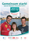 Das Plakatmotiv zu den Special Olympics Düsseldorf 2014 mit den Gesichtern der Spiele Tischtennis-Ass Timo Boll und den Special Olympics Athleten Stefanie Wiegel und Oliver Burbach.